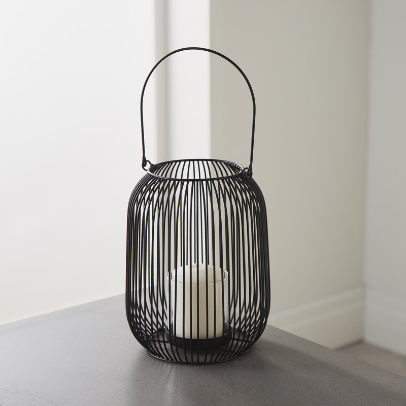 Metal Lantern, 32.7cm H x 22.5cm W x 22.5cm D