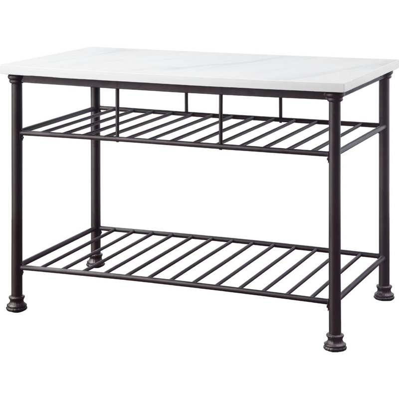Ksandra Marble Top Kitchen Island