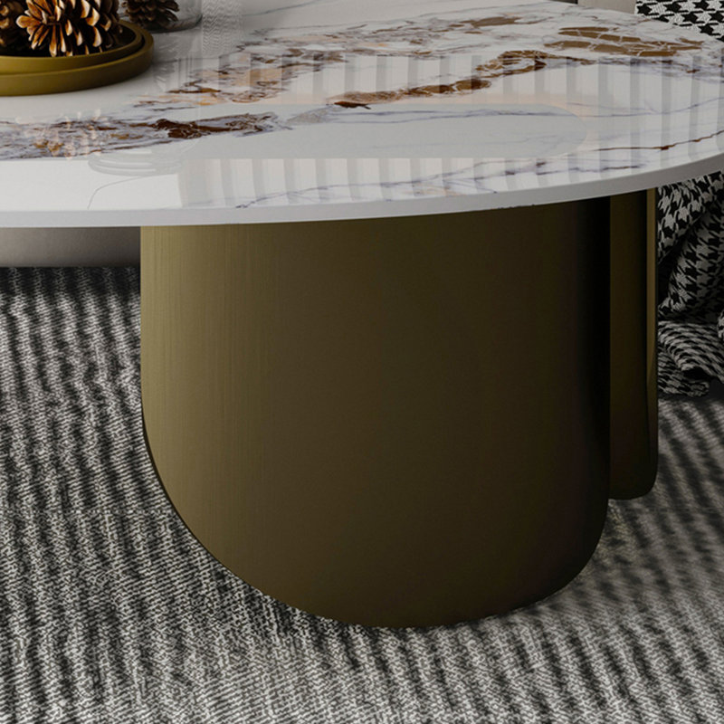 Table basse simple et irrégulière, H 15,7 po x L 51,2 po x l 23,6 po, Blanc