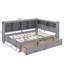 Lit de jour double en bois avec 2 tiroirs, tablette et ports de chargement USB-1793002171