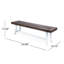 Banc de salle à manger d'extérieur en bois, de conception industrielle moderne, 2 places, l 64,74 "x P 14,57" H 17,99 "paire, style, banc, 63" 17,5 "