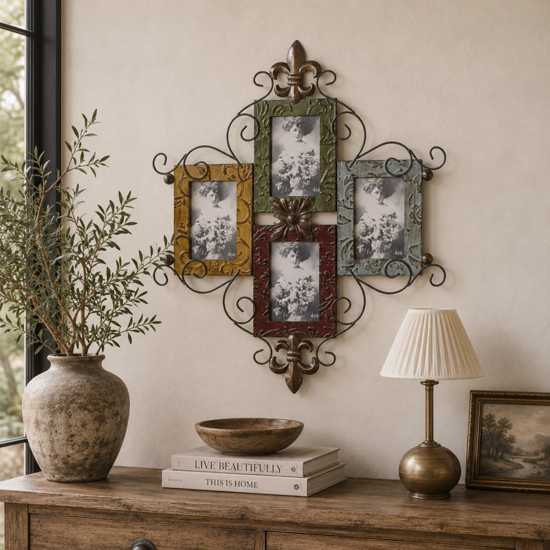 Pinsmail Brown and Green Collage Picture Frame