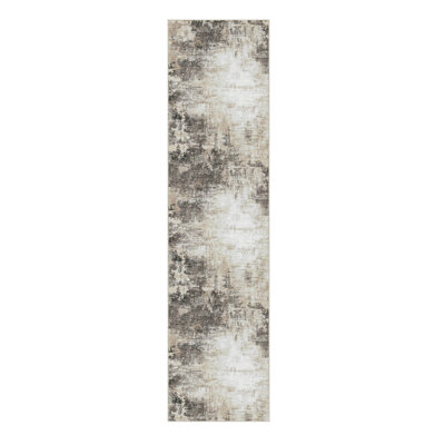 Kylie Black/Brown Abstract Area Rug