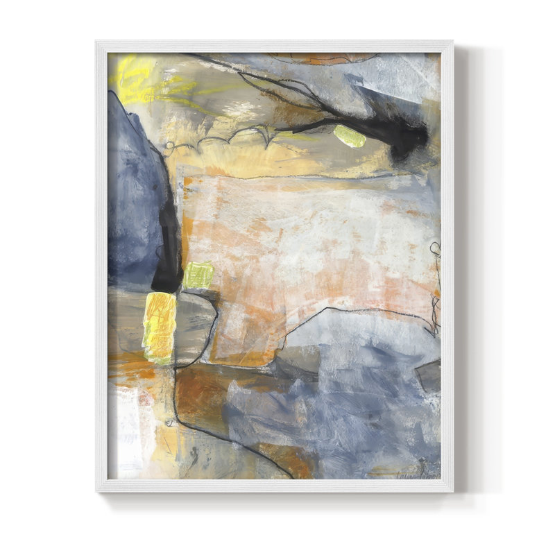 «Lost in Reality II», reproduction encadrée - bois massif, H 30 po x l 24 po, Blanc