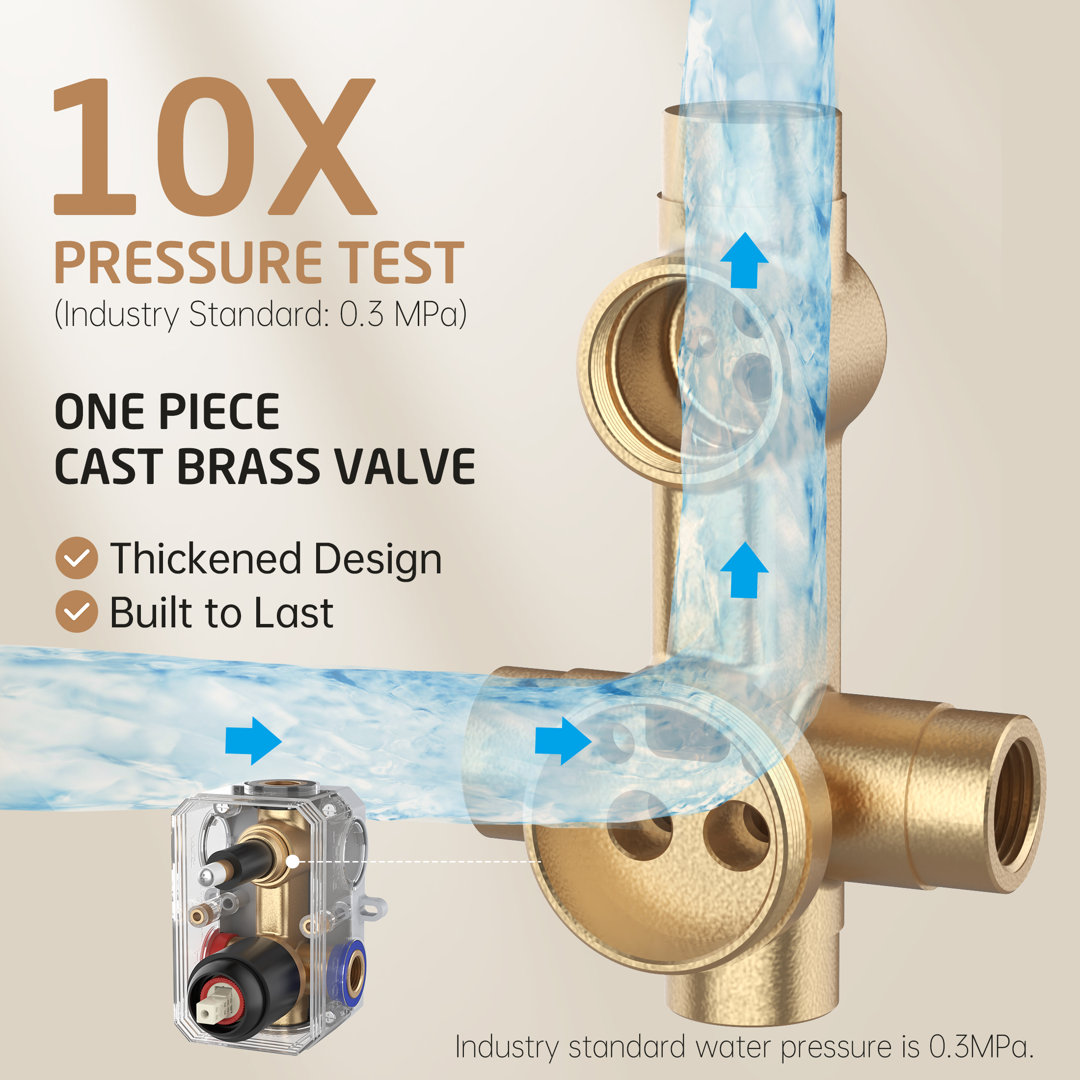 KES Shower System with Handheld Shower Valve and Trim Kit Pressure Balance Matte Black KES