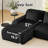 114" L-Shaped Modular Sectional Sofa For Living Room,Flannelette Fabric,3-Seater Couch,Deep Seat,Boneless Sofa,Movable Ottoman,Buckle Connection,Anti-Slip Design,No Assembly-231793788