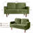 Muneef Corvettta 57.5"  square armrest pull-button double velvet couch-427770558