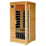 Heatwave 1-2 Person Hemlock Infrared Sauna with 4 Carbon Heaters
