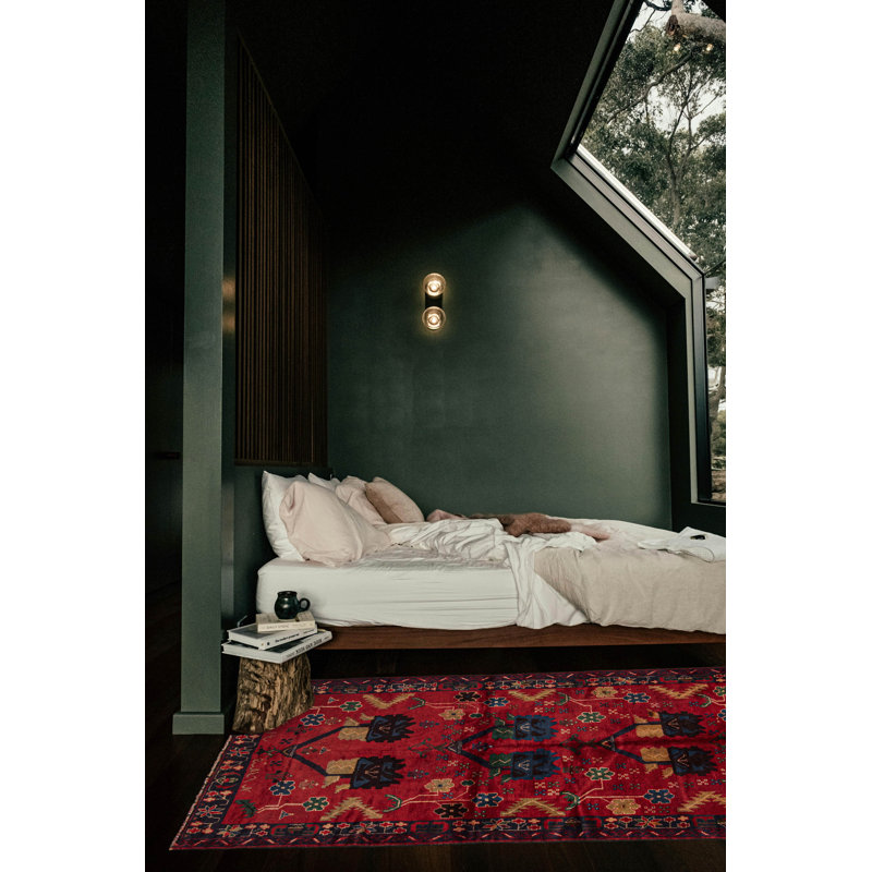 Rizbaft Red Rug 3'6" x 6'8"