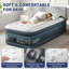 Matelas gonflable gris et blanc avec matelas gonflable à pompe intégrée-925398217