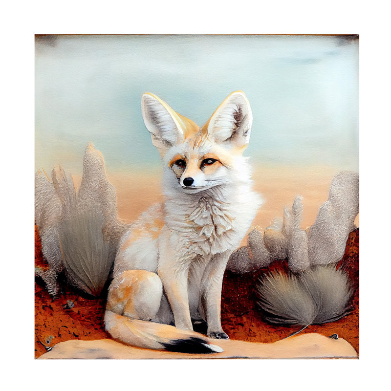 Art sur toile Sasha Fennec Fox II, H 18 po x l 18 po