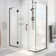 Unidoor-X 48 in. W x 34 3/8 in. D x 72 in. H Frameless Hinged Shower Enclosure