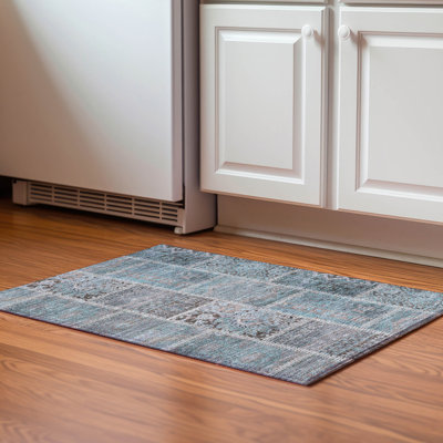 Premium Machine Washable Cerrito Teal Rug