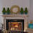 Metal Rustic Fireplace Screen 3-Panel Bear in Forest Design