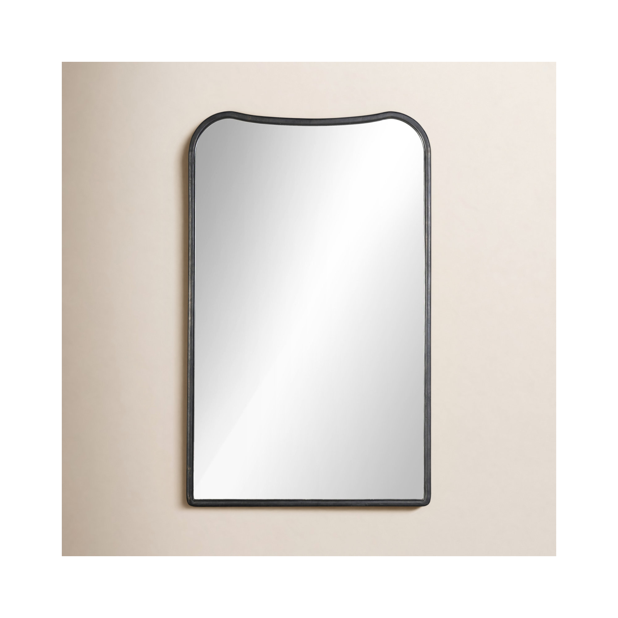 Patz Floor Mirror, Black Antique