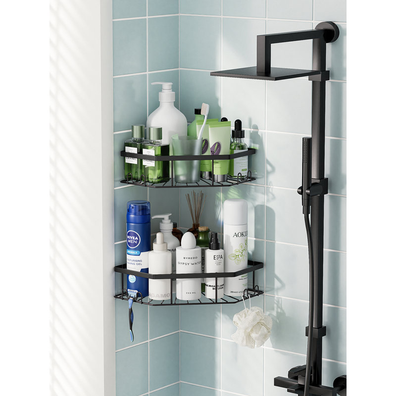 Rechelle Clamp Shower Caddy, Black