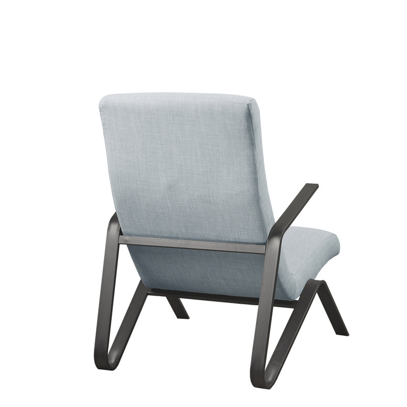Black Modern Accent Chair with Manufactured Wood Frame