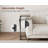 C Shaped End Table With Charging Station, 33" Tall Side Table For Couch, C Table Adjustable Height Small Couch Side Table, Slide Under Sofa Table TV Tray Arm Table For Living Room, Greige