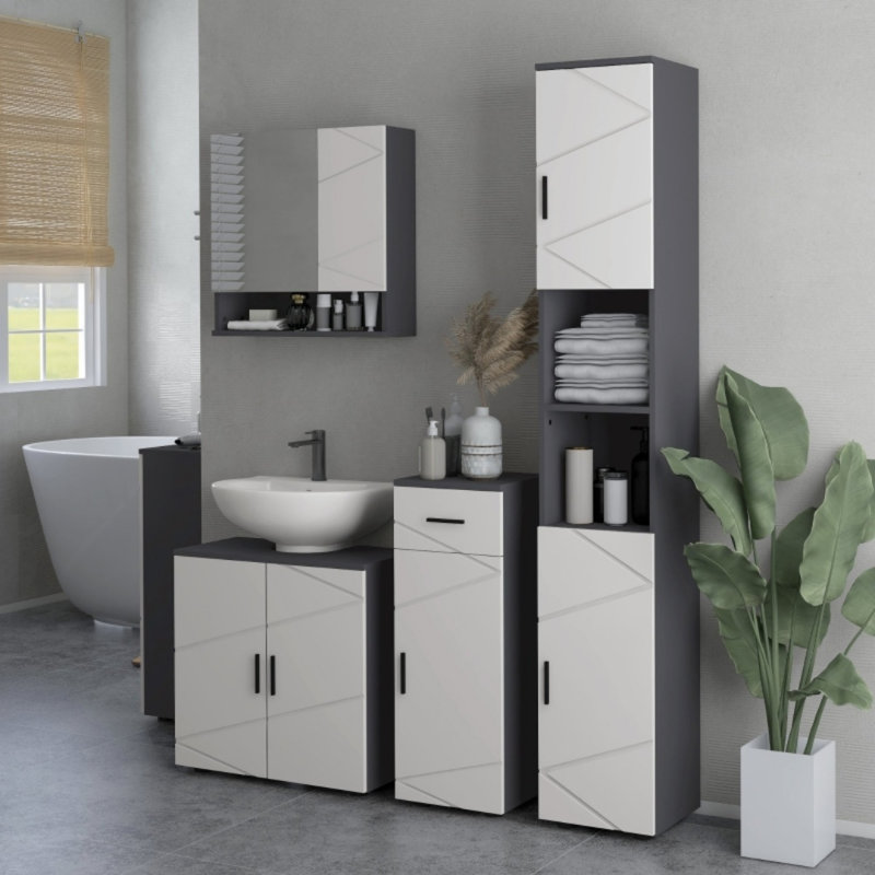 Bathroom Storage Cabinet, Black