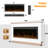 60" Electric Fireplace With Mantel, 12 Flame Effects Tv Stand-386140262