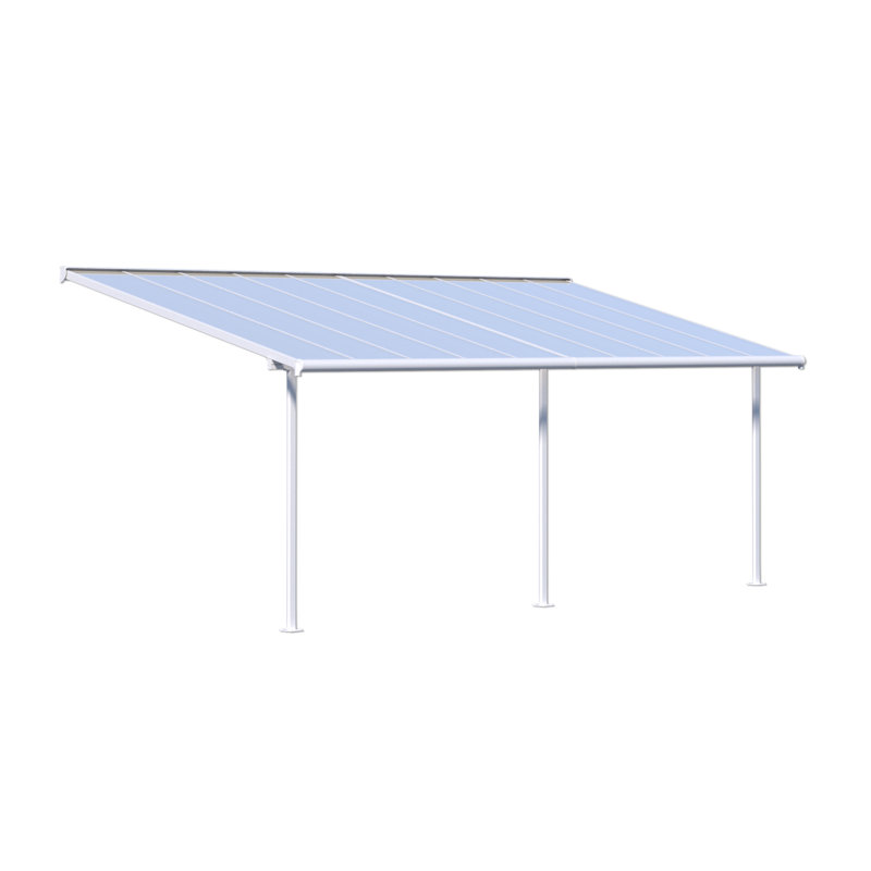 Canopia By Palram 295cm W x 739cm D Polycarbonate White Cover Retractable Patio Awning