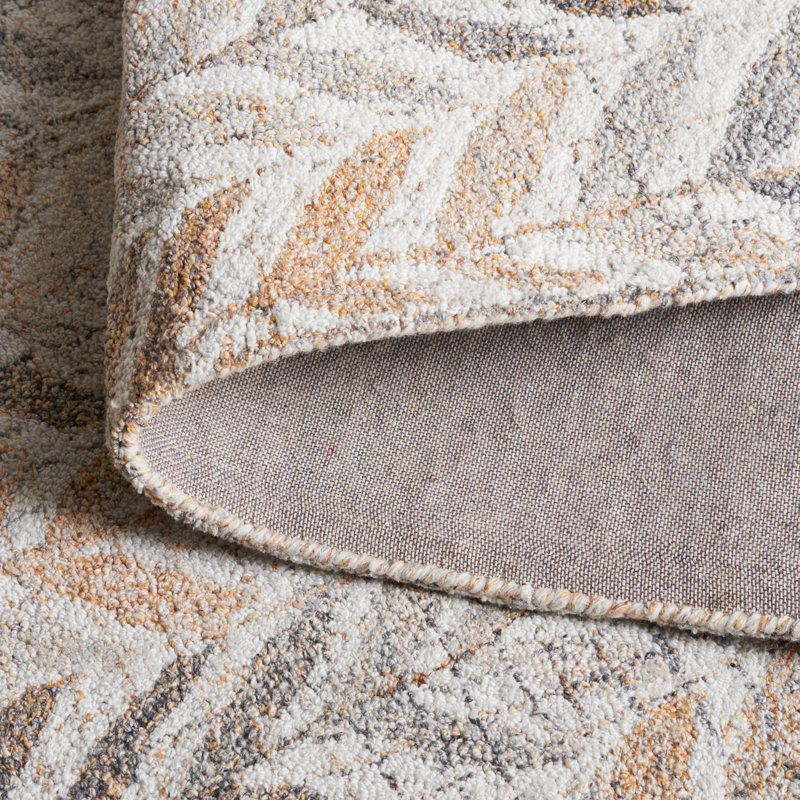 Fenelus Renewal Hand Tufted Performance Floral Rug, Rectangle 5' x 8'