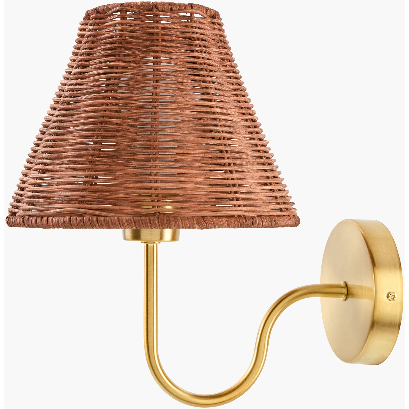Single Light Armed Sconce, Dark Brown