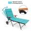 Arlmont & Co. 2 pièces Chaise de patio pliante en rotin avec coussin en aluminium