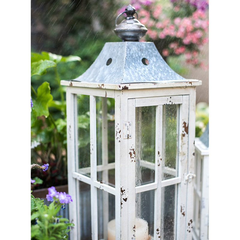 Grande lanterne House Candle, H 19,7 po x l 6,7 po x P 6,7 po