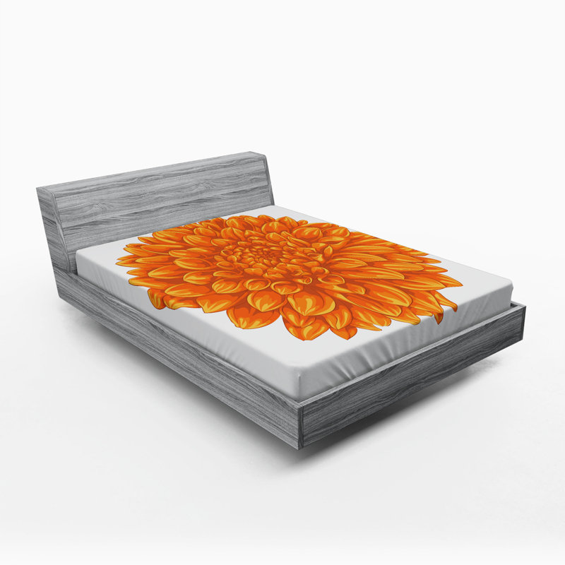 Microfiber Floral Fitted Sheet, Queen Fitted Sheet