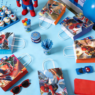 18 pièces, sac-cadeau Spiderman, décorations d'anniversaire Spiderman