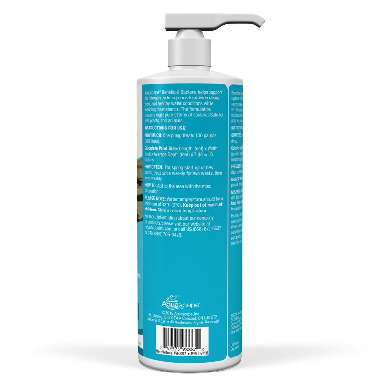 Beneficial Bacteria for Ponds, 8.75" H x 2.5" W x 2.25" D