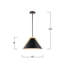 Baltique - luminaire suspendu - 1 lumière - noir / laiton brossé - abat-jour en fer-710515765-710515764