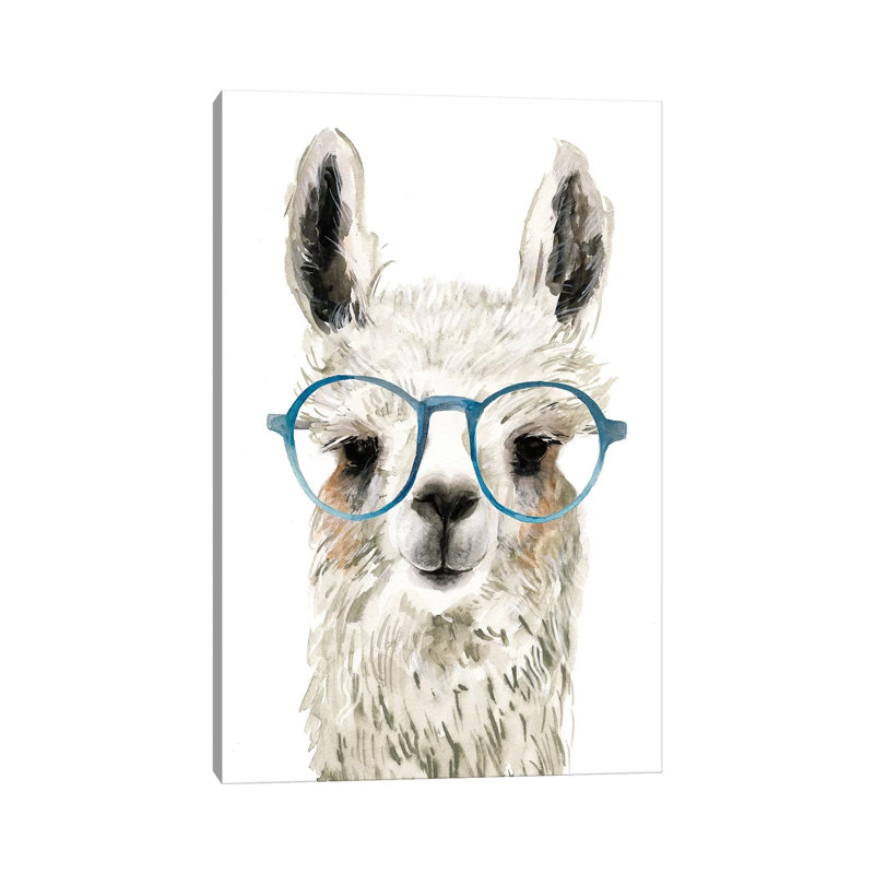 Hip Llama Li by Victoria Borges - Wrapped Canvas Giclee Art Print, 66.04 cm H x 45.72 cm W x 1.91 cm D