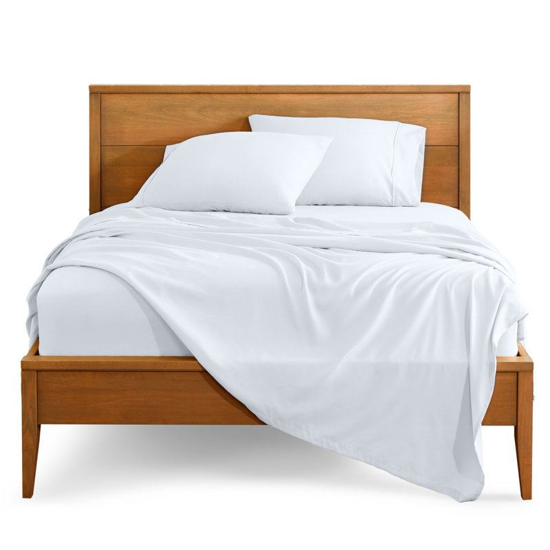 Bare Home Ultra-Soft Microfiber Sheet Set, Split Queen Sheet Set+2 Fitted Sheet+2Pillowcases, White