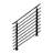 Modern Horizontal Adjustable Railing Banister System for Staircases Balconies and Decks Complete Guard Railing Kit-86192386