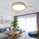 Aneeya 15.75In Wood LED Flush Mount with Control