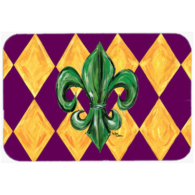 Pietro Mardi Gras Glass Cutting Board
