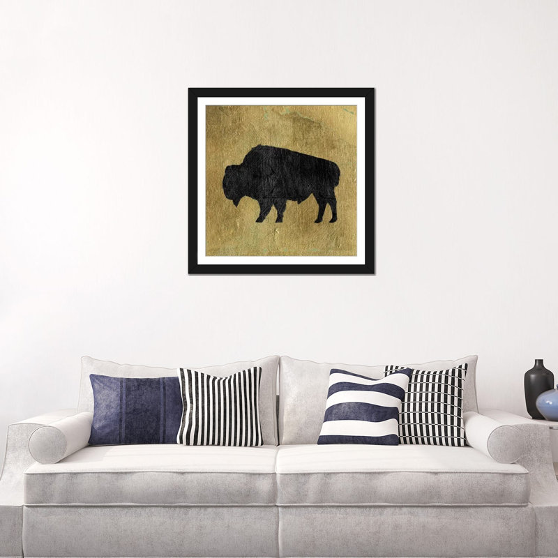 « ii », impression sur toile Golden Lodge, H 16 po x l 16 po x P 1 po, Papier d'art encadré noir, Blanc