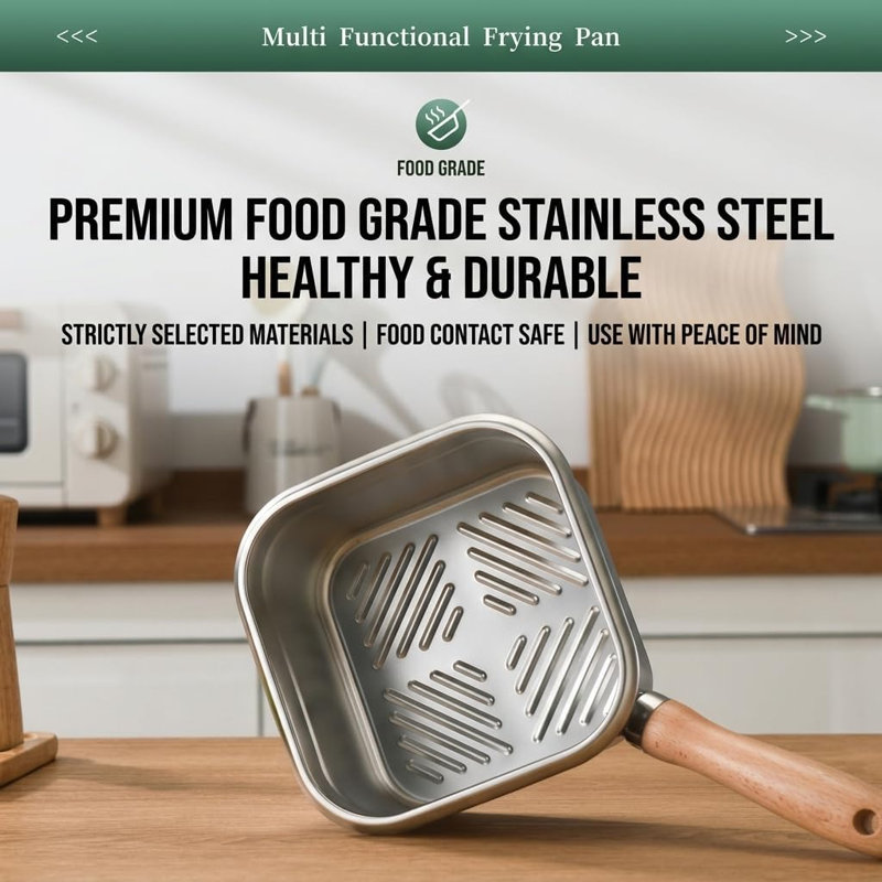 Stainless Steel Non-Stick Frying Pan Set