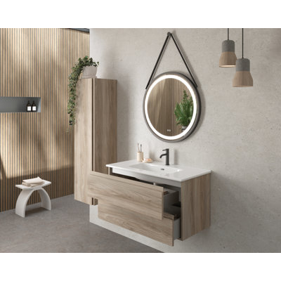 Alloro 36'' Single Bathroom Vanity with Ceramic Top