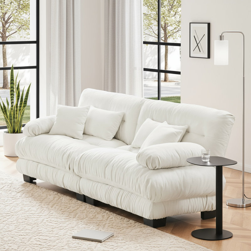 Canapé 2 places Stoughton, Blanc, H 35,4 po x l 94,4 po x P 36 po