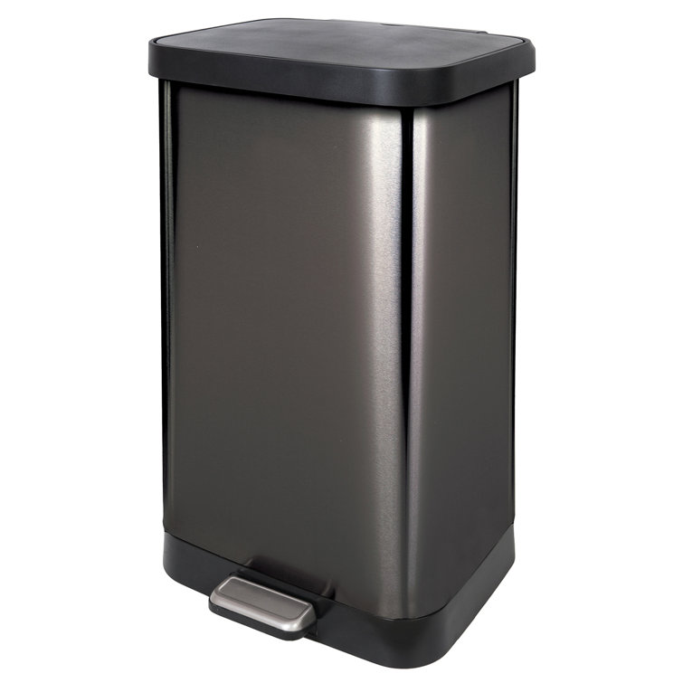 Glad Step Trash Can, 20 Gallon, GLD-74507 Soft Close Lid Stainless Steel