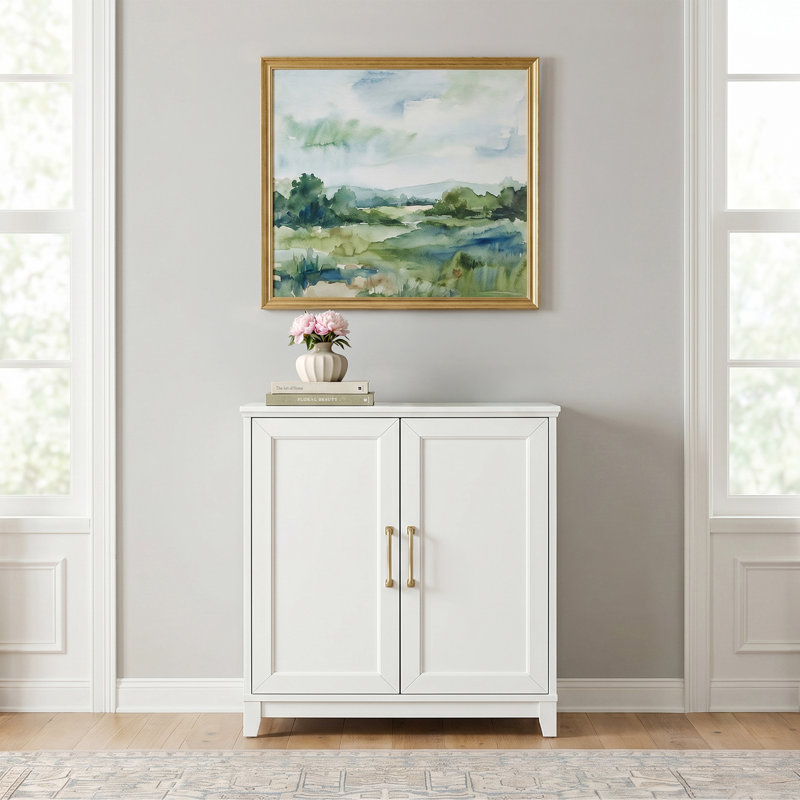 Armoire en bois 2 portes Martha Stewart Bedford, Blanc