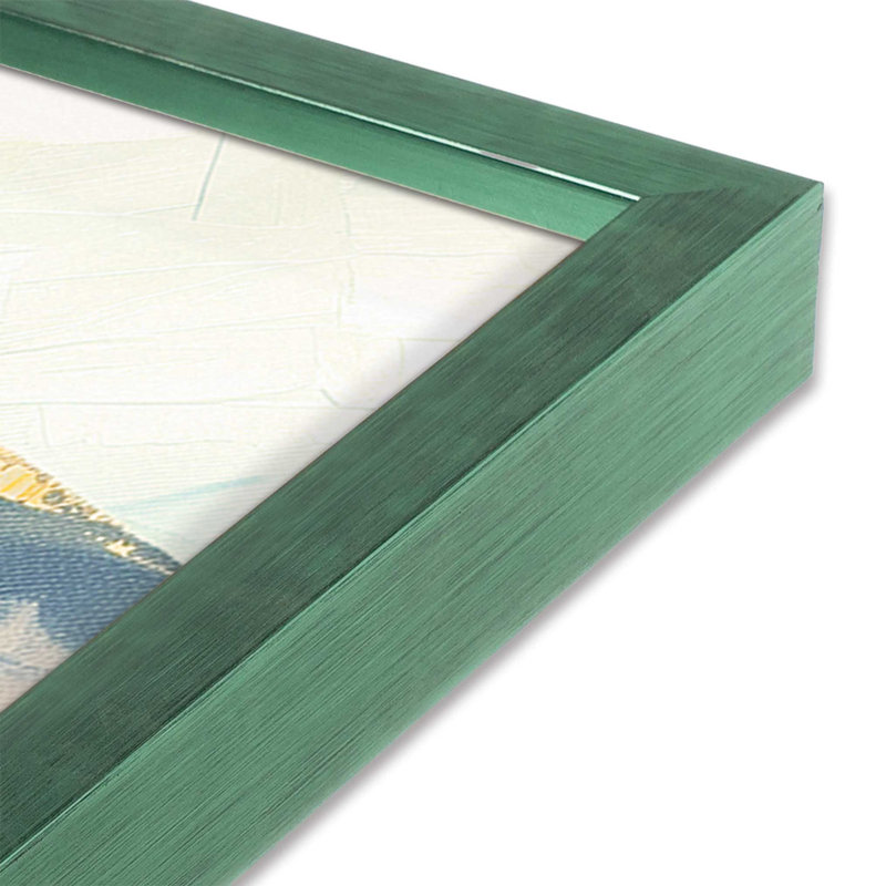 Ensemble de 2 pièces encadrées sur papier "Positano" par Azure Artisanal Studio, Citronnelle, H 17 po x l 26 po x P 1,375 po