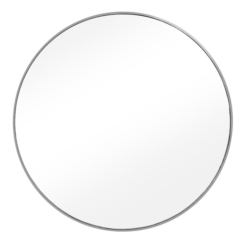 Round Framed Medicine Cabinet Surface Mount Only, Silver