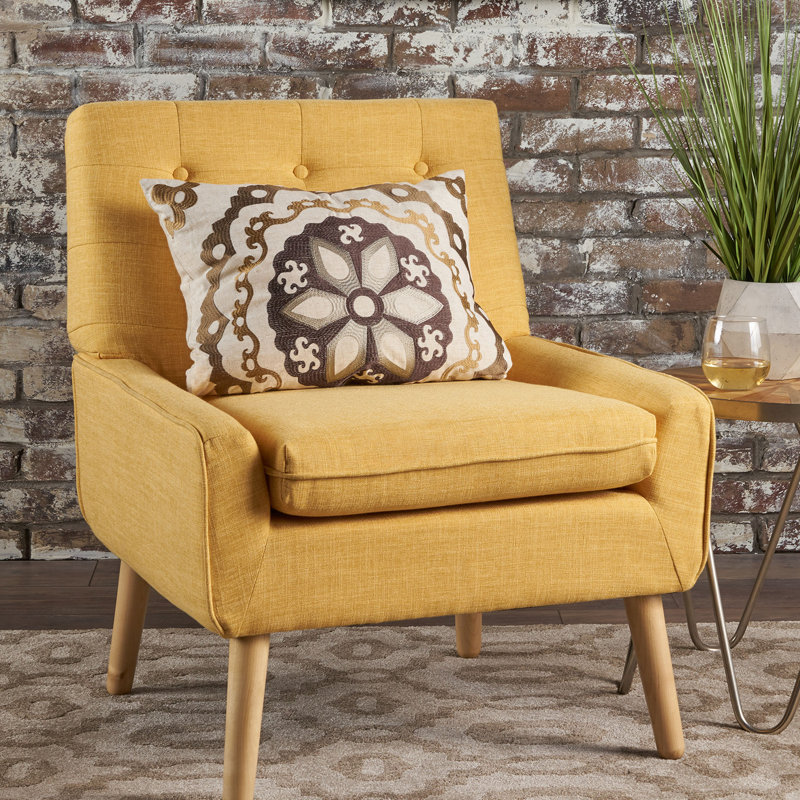 Chaise d'appoint Vanleuven, Polyester jaune