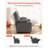 Kids Recliner Chair, Toddler Lounger with Cup Holders & Pockets, 107° to 126° Adjustable Back, Breathable Polyester Upholstery Reclining Sofa with Foot-rest, for Boys and Girls, Children (Gray)-1231316511