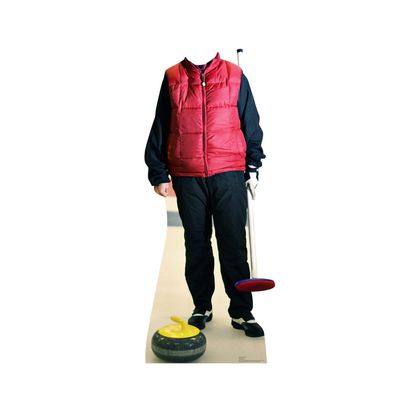 60'' Life-Size Curling Standin Cardboard Cutout