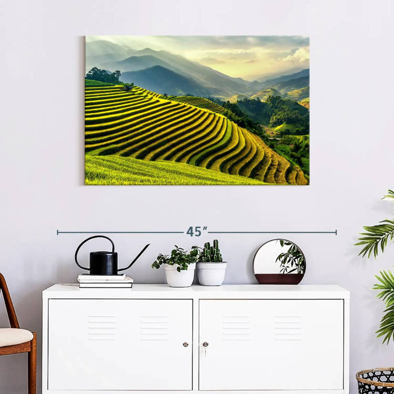 Harnek Yen Bai Rice Paddies, 24" H x 36" W